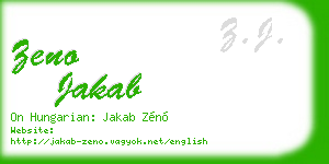 zeno jakab business card