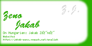 zeno jakab business card